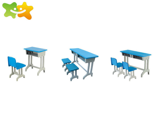 Colore blu stabilito primario della sedia di scrittorio del mobilio scolastico di asilo singolo doppio