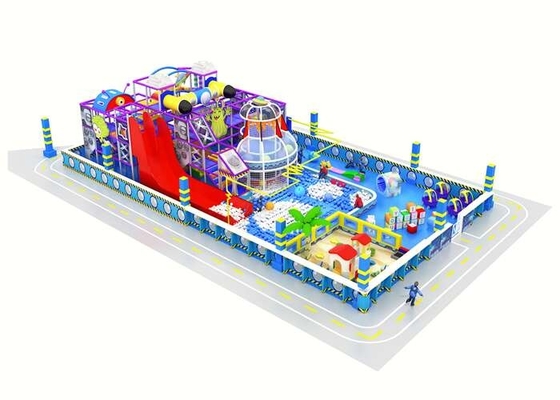 Attrezzatura dell'interno del campo da giuoco dei bambini su ordinazione attraenti con lo scorrevole magico dello stagno della palla